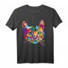 Buntes Katzen-Design T-Shirt für Katzenliebhaber – Originelles Geschenk für Weihnachten, Geburtstag & Valentinstag