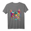 Buntes Katzen-Design T-Shirt für Katzenliebhaber – Originelles Geschenk für Weihnachten, Geburtstag & Valentinstag