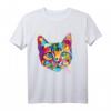 Buntes Katzen-Design T-Shirt für Katzenliebhaber – Originelles Geschenk für Weihnachten, Geburtstag & Valentinstag