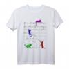 Niedliche Katze mit Musiknoten T-Shirt – Lustiges Design für Musiker, Musiklehrer, Tierliebhaber und Bandmitglieder