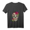 Zuckerschädel T-Shirt mit Blumen für Dia de Los Muertos – Kulturelles mexikanisches Design für Festivals & Feiern
