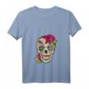 Zuckerschädel T-Shirt mit Blumen für Dia de Los Muertos – Kulturelles mexikanisches Design für Festivals & Feiern