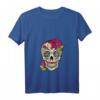 Zuckerschädel T-Shirt mit Blumen für Dia de Los Muertos – Kulturelles mexikanisches Design für Festivals & Feiern