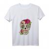 Zuckerschädel T-Shirt mit Blumen für Dia de Los Muertos – Kulturelles mexikanisches Design für Festivals & Feiern