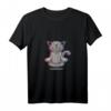 Hatha Vinyasa Acro Yoga Katze Meditation Frau Geschenk T-Shirt - Lustiges Motiv für Yogis, Katzenliebhaber & Meditation Fans