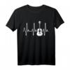 Geschenk für Gitarrenspieler Herzschlag Gitarre T-Shirt - Klassisch geschnitten, doppelt genähter Saum