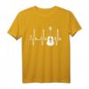 Geschenk für Gitarrenspieler Herzschlag Gitarre T-Shirt - Klassisch geschnitten, doppelt genähter Saum