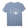 Geschenk für Gitarrenspieler Herzschlag Gitarre T-Shirt - Klassisch geschnitten, doppelt genähter Saum