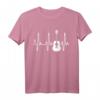 Geschenk für Gitarrenspieler Herzschlag Gitarre T-Shirt - Klassisch geschnitten, doppelt genähter Saum