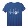 Geschenk für Gitarrenspieler Herzschlag Gitarre T-Shirt - Klassisch geschnitten, doppelt genähter Saum
