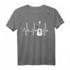 Geschenk für Gitarrenspieler Herzschlag Gitarre T-Shirt - Klassisch geschnitten, doppelt genähter Saum