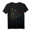 Buntes Klarinette T-Shirt – Geschenk für Klarinettisten, Musiker & Orchester Mitglieder zu Weihnachten & Geburtstag