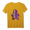 Lila Spielfigur Brettspiel T-Shirt mit Skelett-Design – Witziges Geschenk für Brettspieler & Gesellschaftsspiele-Fans