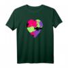 Buntes Herz Tarneffekt T-Shirt in Rosa, Lila, Grün & Schwarz – Lustiges Kommunikationsshirt für Familie, Freunde & Kinder