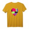 Buntes Herz Tarneffekt T-Shirt in Rosa, Lila, Grün & Schwarz – Lustiges Kommunikationsshirt für Familie, Freunde & Kinder