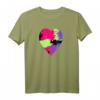 Buntes Herz Tarneffekt T-Shirt in Rosa, Lila, Grün & Schwarz – Lustiges Kommunikationsshirt für Familie, Freunde & Kinder
