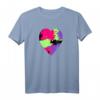 Buntes Herz Tarneffekt T-Shirt in Rosa, Lila, Grün & Schwarz – Lustiges Kommunikationsshirt für Familie, Freunde & Kinder