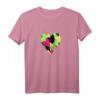 Herz mit hellgrünem, beigem, rosa und schwarzem Muster Tank Top – Originelle, bunte Sommerbekleidung für Kinder, Eltern und Großeltern