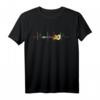 Vintage Herzschlag E-Guitare Retro Musik Frequenz Gitarrist T-Shirt – Perfektes Geschenk für leidenschaftliche Gitarristen & Musiker