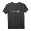 Vintage Herzschlag E-Guitare Retro Musik Frequenz Gitarrist T-Shirt – Perfektes Geschenk für leidenschaftliche Gitarristen & Musiker