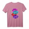 Kiss Lippen Lippen - Trendiges Make-up T-Shirt mit Kussmund-Design für Frauen, stilvoll und als Geschenk geeignet