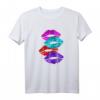 Kiss Lippen Lippen - Trendiges Make-up T-Shirt mit Kussmund-Design für Frauen, stilvoll und als Geschenk geeignet