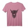 Highland Cattle Cow Hochlandrind Hochlandkuh Rind Kuh T-Shirt – Klassisch geschnitten, für Tier- und Schottland-Fans