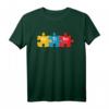 Autismus Bewusstsein Freundlichkeit Farben Kunst Puzzle Band T-Shirt – Unterstützung & Inklusion, Perfektes Geschenk für Organisationen & Angehörige