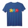 Autismus Bewusstsein Freundlichkeit Farben Kunst Puzzle Band T-Shirt – Unterstützung & Inklusion, Perfektes Geschenk für Organisationen & Angehörige