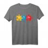 Autismus Bewusstsein Freundlichkeit Farben Kunst Puzzle Band T-Shirt – Unterstützung & Inklusion, Perfektes Geschenk für Organisationen & Angehörige