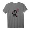 Liebe Kanji Schriftzeichen Sakura Kirschblüte Japan Kunst T-Shirt – Romantisches Kalligrafie Design für Valentinstag & Geburtstage