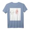 Backprint 'Figuren' modernes Kunst & abstrakte Kunst T-Shirt – Originelles Geburtstagsgeschenk vom Hamburger Künstler Jan Christian Altmann