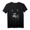 Modisches Siberian Husky Hund T-Shirt mit blauen Augen – Kreatives Tierkunst Design für Freunde, Alltag, Party & Geschenke zu Weihnachten, Muttertag, Ostern