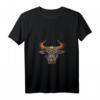 Damen Stier-Tierkreis-T-Shirt mit V-Ausschnitt – Asiatische Kunst und chinesisches Neujahrsdesign, Geburtstagsgeschenk für Stier-Geborene und Finanzberater