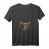 Damen Stier-Tierkreis-T-Shirt mit V-Ausschnitt – Asiatische Kunst und chinesisches Neujahrsdesign, Geburtstagsgeschenk für Stier-Geborene und Finanzberater