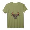 Damen Stier-Tierkreis-T-Shirt mit V-Ausschnitt – Asiatische Kunst und chinesisches Neujahrsdesign, Geburtstagsgeschenk für Stier-Geborene und Finanzberater