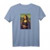 Mona Lisa Berühmte Kunst T-Shirt - Klassisch geschnitten, doppelt genähter Saum für Kunstliebhaber