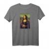 Mona Lisa Berühmte Kunst T-Shirt - Klassisch geschnitten, doppelt genähter Saum für Kunstliebhaber