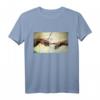 Michelangelo Erschaffung von Adam Vintage Kunst T-Shirt - Geschenkidee für Kunstliebhaber, Fans & Historienfreunde