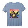 Dabbing Mona Lisa LGBT Regenbogen Farben Kunst T-Shirt – Trendiges Supporter-Shirt für Gay Paraden & Pop Culture Fans