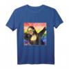 Dabbing Mona Lisa LGBT Regenbogen Farben Kunst T-Shirt – Trendiges Supporter-Shirt für Gay Paraden & Pop Culture Fans