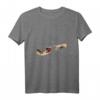 Michelangelo Erschaffung von Adam Vintage Kunst T-Shirt mit V-Ausschnitt – Perfekt für Kunstliebhaber, Geschenkidee zu Geburtstag & Weihnachten