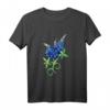 Stolze texanische T-Shirt mit Bluebonnet-Grafik – Kunstvolles Design für Texas-Fans und Naturliebhaber
