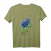 Stolze texanische T-Shirt mit Bluebonnet-Grafik – Kunstvolles Design für Texas-Fans und Naturliebhaber