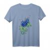 Stolze texanische T-Shirt mit Bluebonnet-Grafik – Kunstvolles Design für Texas-Fans und Naturliebhaber