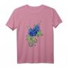 Stolze texanische T-Shirt mit Bluebonnet-Grafik – Kunstvolles Design für Texas-Fans und Naturliebhaber