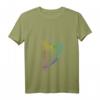 Damen Retro Harfe Musikinstrument T-Shirt mit V-Ausschnitt – Lustiges Geschenk für Harfenspieler, Musikliebhaber & Musikvereinsmitglieder