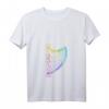Damen Retro Harfe Musikinstrument T-Shirt mit V-Ausschnitt – Lustiges Geschenk für Harfenspieler, Musikliebhaber & Musikvereinsmitglieder