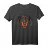 Dackel Hunde Hundemotive Dachshund Kunst Motiv T-Shirt – Klassisch geschnitten, doppelt genähter Saum, ideales Geschenk für Hundeliebhaber