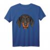 Dackel Hunde Hundemotive Dachshund Kunst Motiv T-Shirt – Klassisch geschnitten, doppelt genähter Saum, ideales Geschenk für Hundeliebhaber